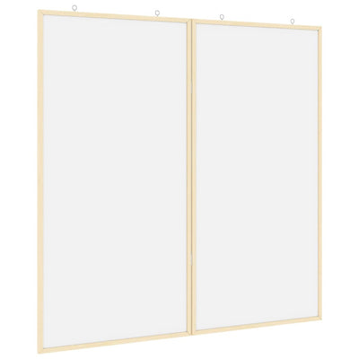 Vidaxl bulletinbord wit 80 x 80 x 1.4 cm massief grenenhout