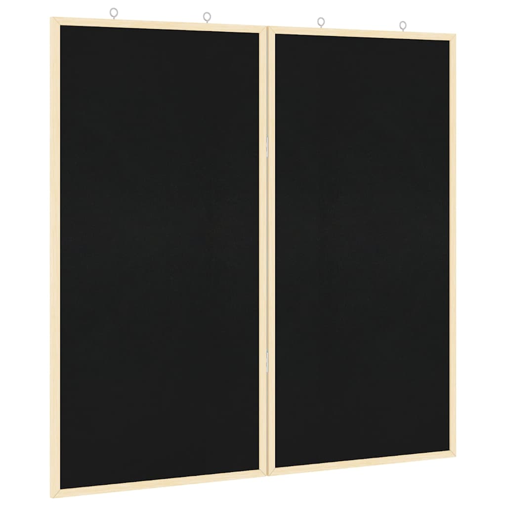 Bacheca Vidaxx nera 80 x 80 x 1,4 cm in legno di pino massiccio