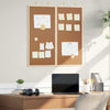Vidaxl bulletinbord bruin 80 x 80 x 1.4 cm massief grenenhout
