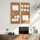 Vidaxl bulletinbord bruin 80 x 80 x 1.4 cm massief grenenhout