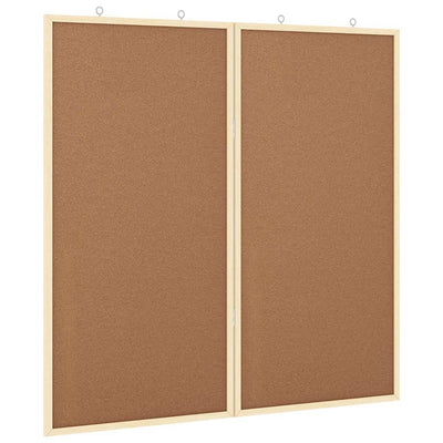 Vidaxl bulletinbord bruin 80 x 80 x 1.4 cm massief grenenhout