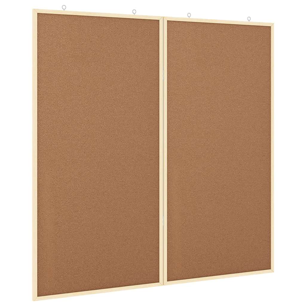 Vidaxl bulletinbord bruin 80 x 80 x 1.4 cm massief grenenhout