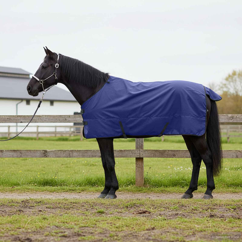 Coperta per cavallo Vidaxx verde scuro e nero 135 cm in poliestere
