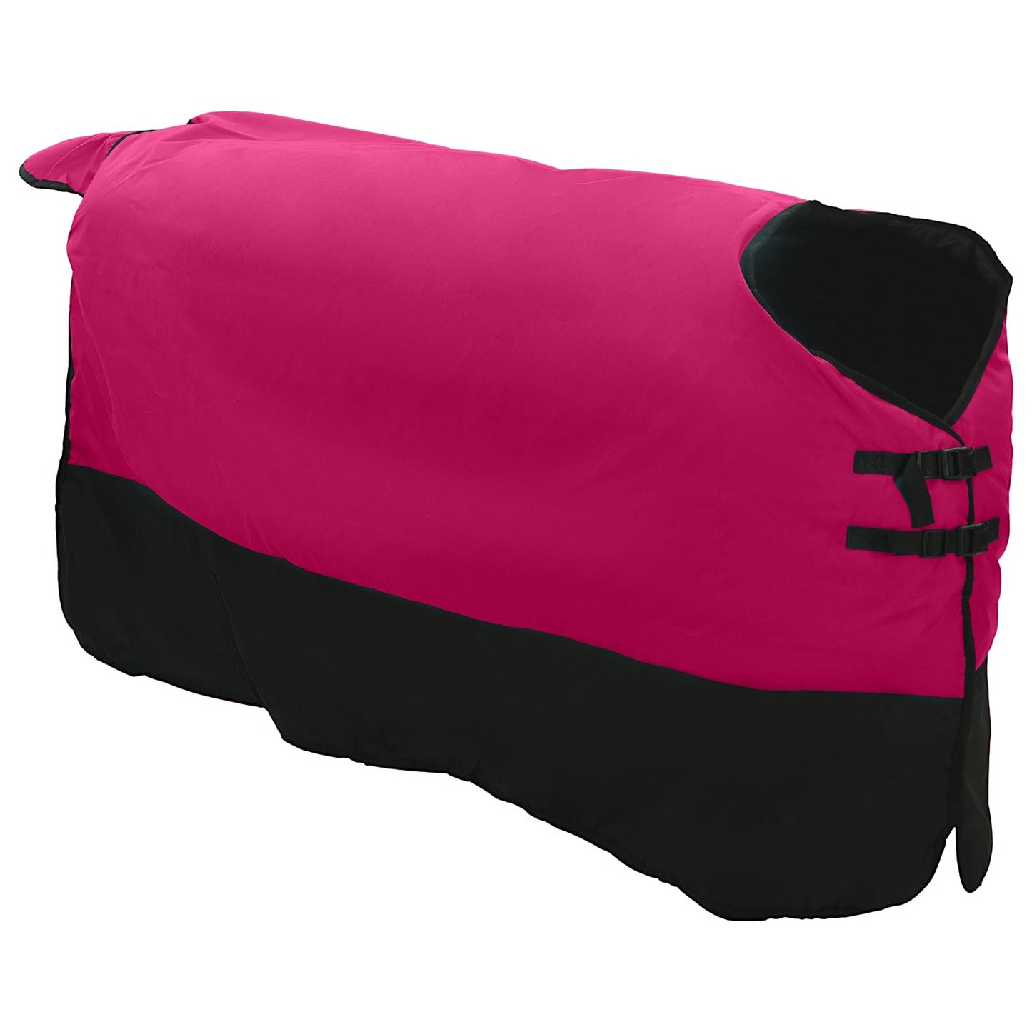 VidaXL manta para caballos rosa y negro 125 cm poliéster