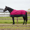 Coperta per cavallo Vidaxx rosa e nera 165 cm in poliestere