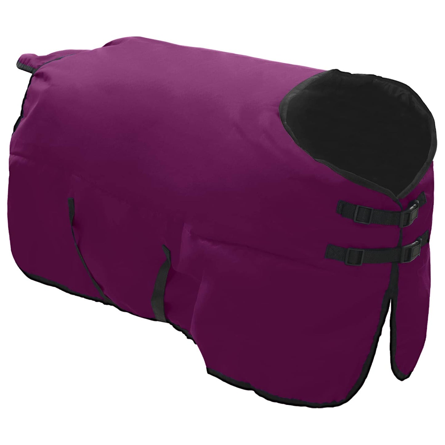 Coperta per cavallo Vidaxx verde scuro e nero 145 cm in poliestere
