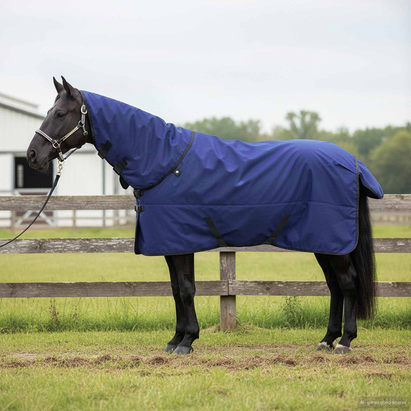 Vidaxl paardendeken donkergroen en zwart 115 cm polyester