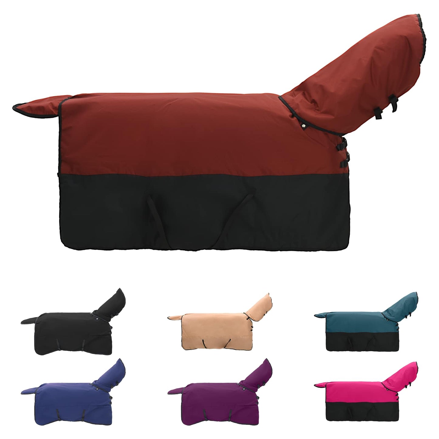 Vidaxx manta para caballos verde oscuro y negro 155 cm poliéster