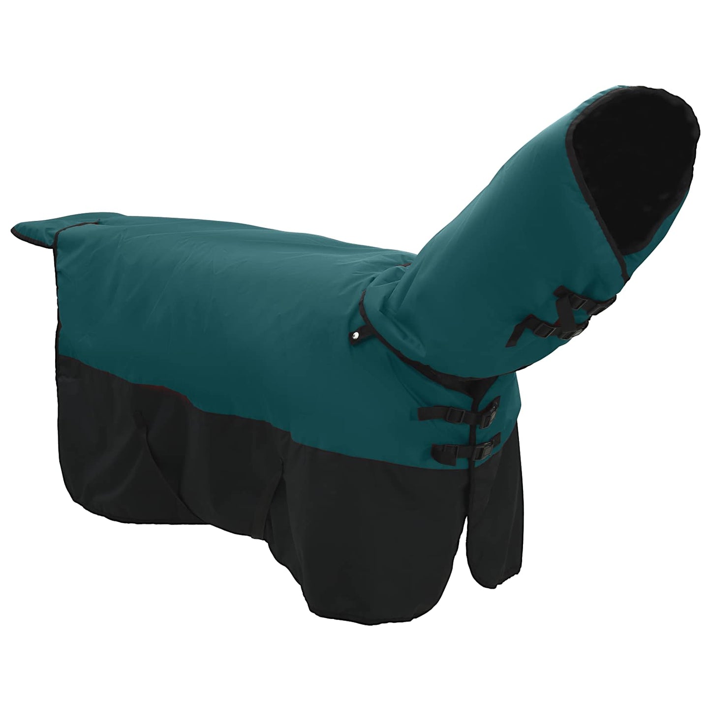 Coperta per cavallo Vidaxx verde scuro e nero 105 cm in poliestere