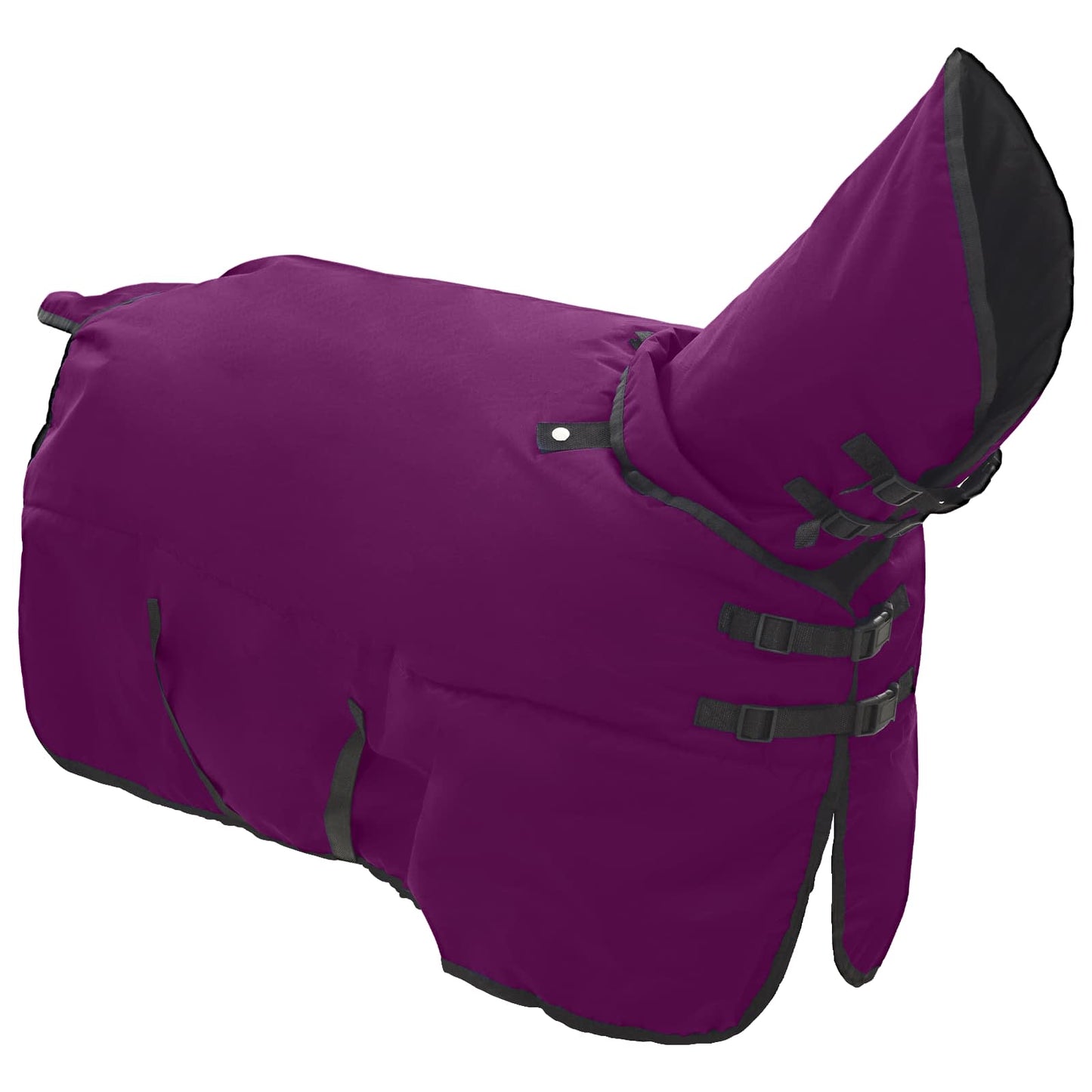 Coperta per cavallo Vidaxx verde scuro e nero 125 cm in poliestere