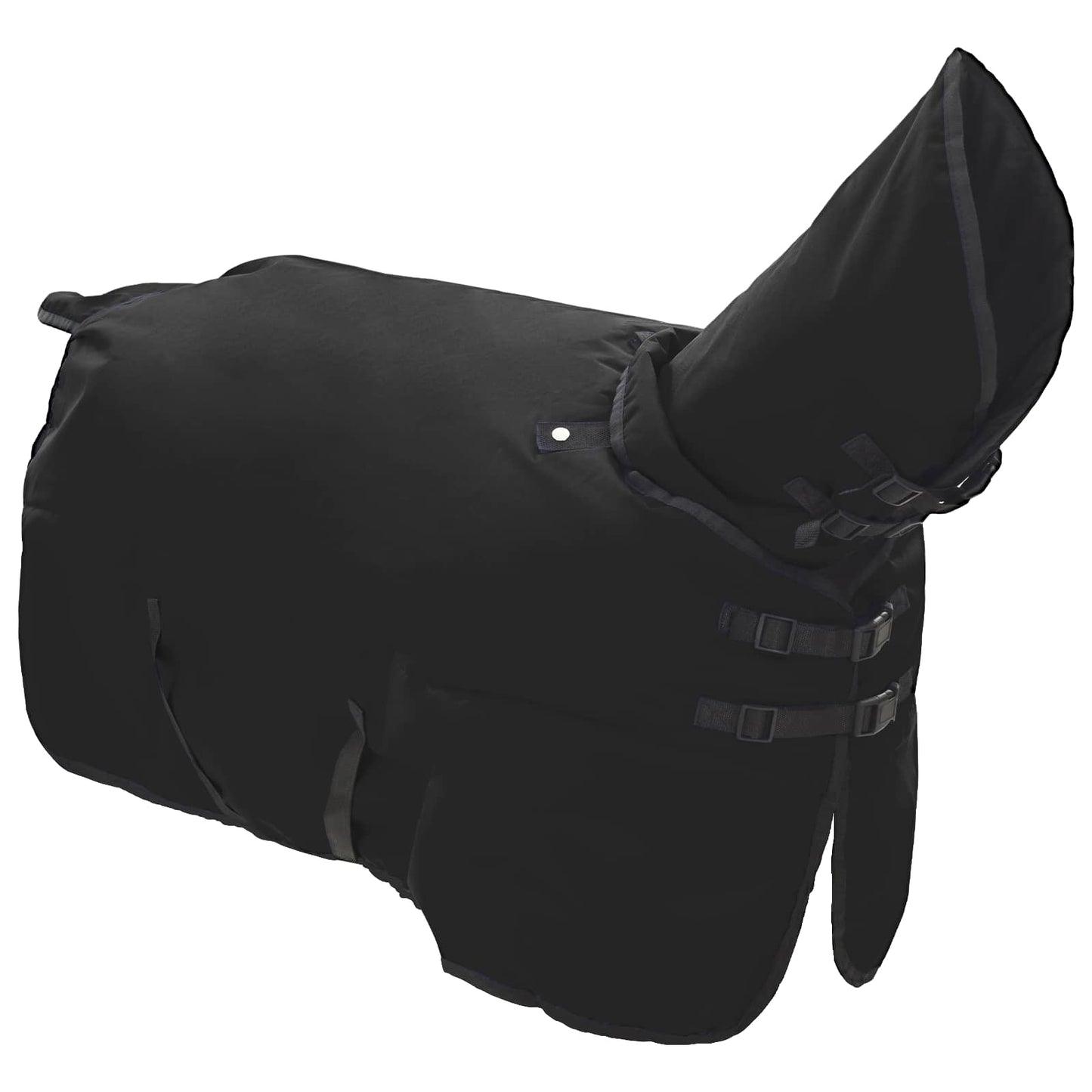 Coperta per cavallo Vidaxx verde scuro e nero 145 cm in poliestere