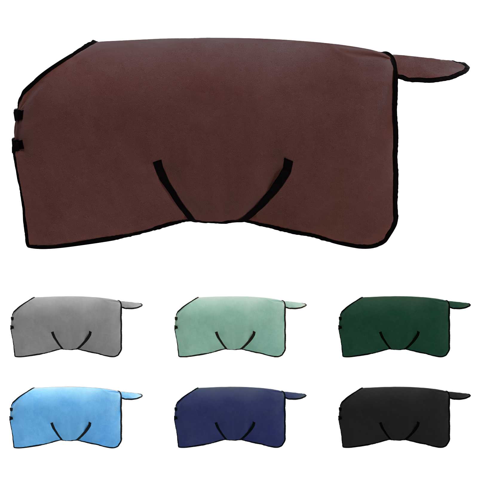 Coperta per cavallo VidaXL completamente in poliestere marrone scuro