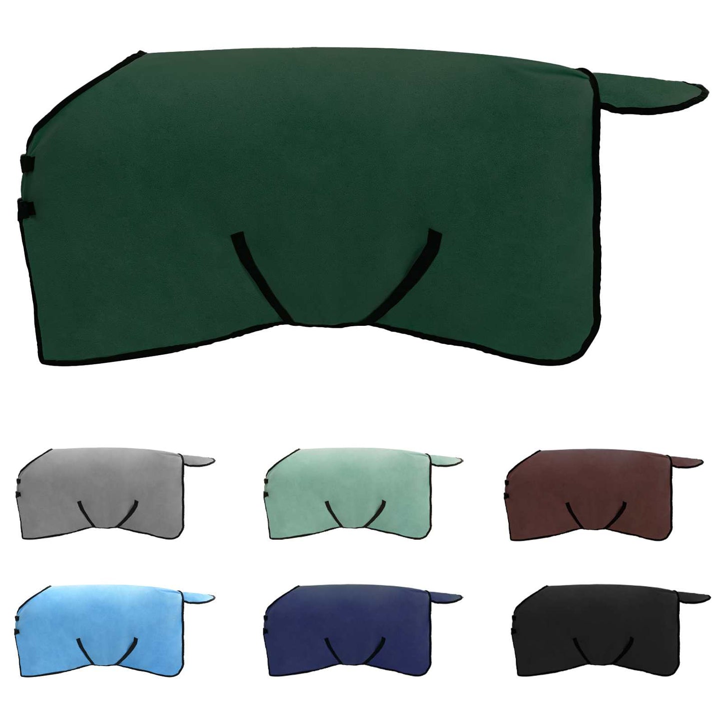 Coperta per cavallo VidaXL completamente in poliestere verde scuro