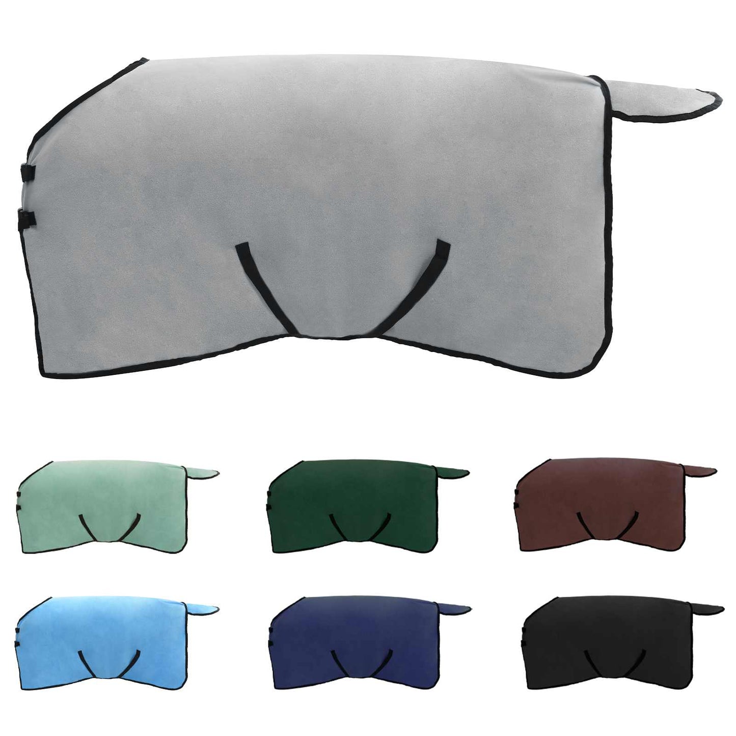 Coperta per cavallo VidaXL completamente in poliestere grigio chiaro e rosa