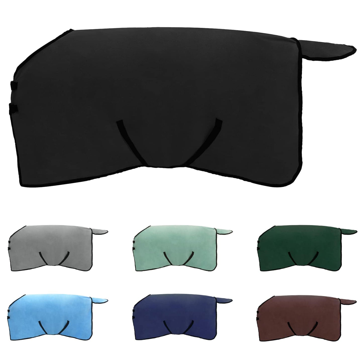 Coperta per cavallo Vidaxxl in poliestere nero