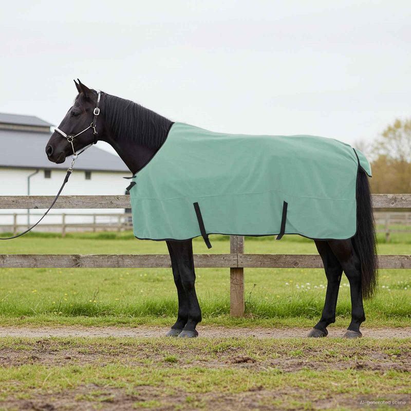VidaXL coperta per cavallo speciale poliestere verde
