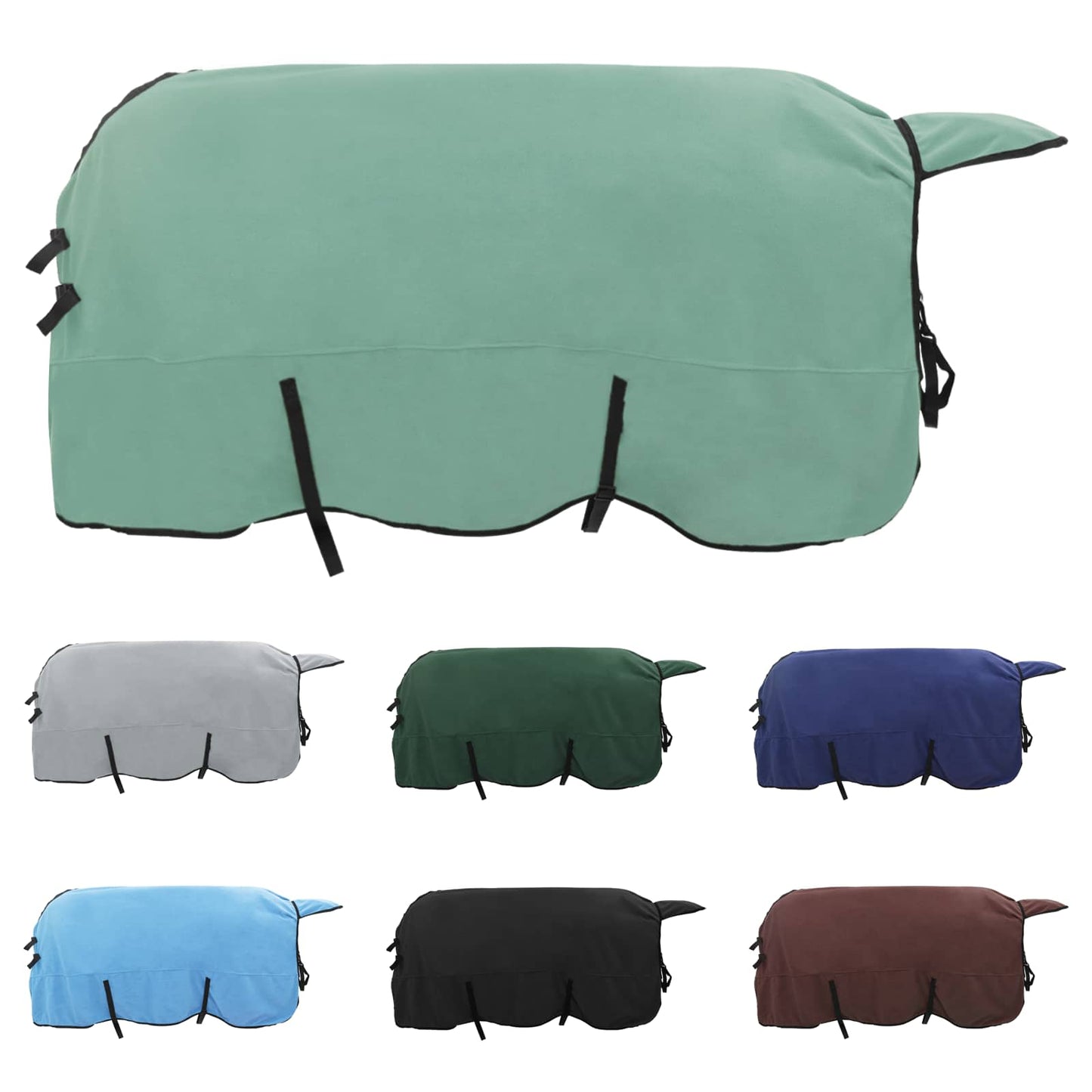 VidaXL coperta per cavallo speciale poliestere verde