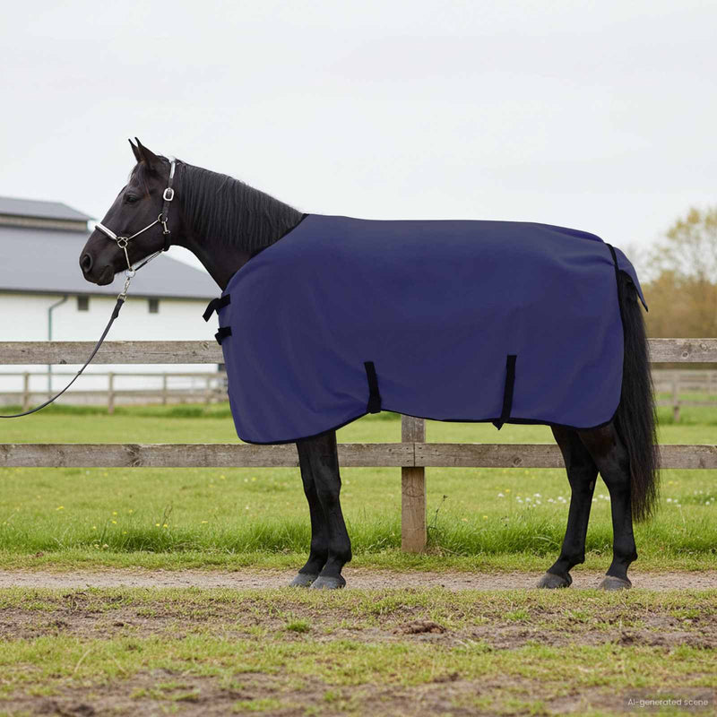 Coperta per cavallo VidaXL in poliestere blu navy