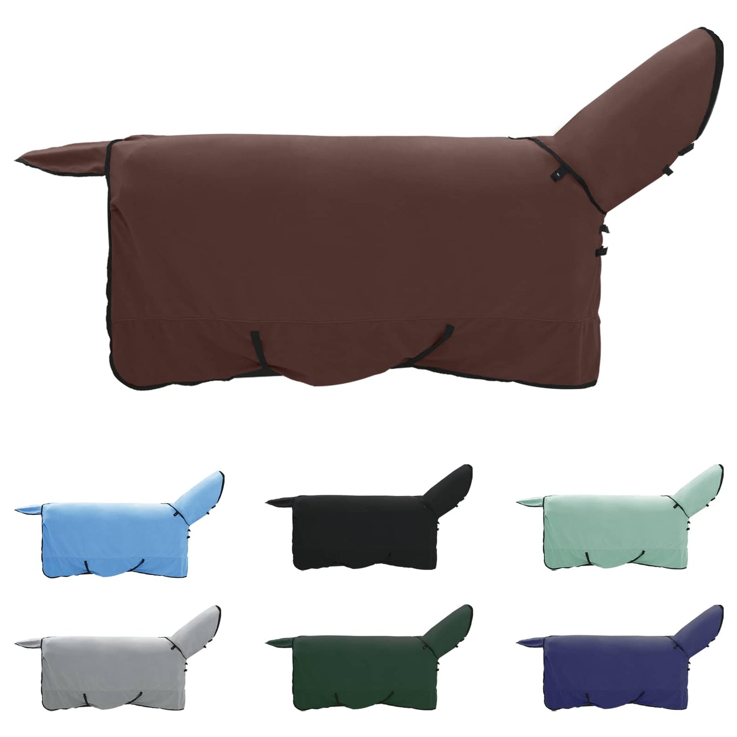 Coperta per cavallo VidaXL completamente in poliestere marrone scuro