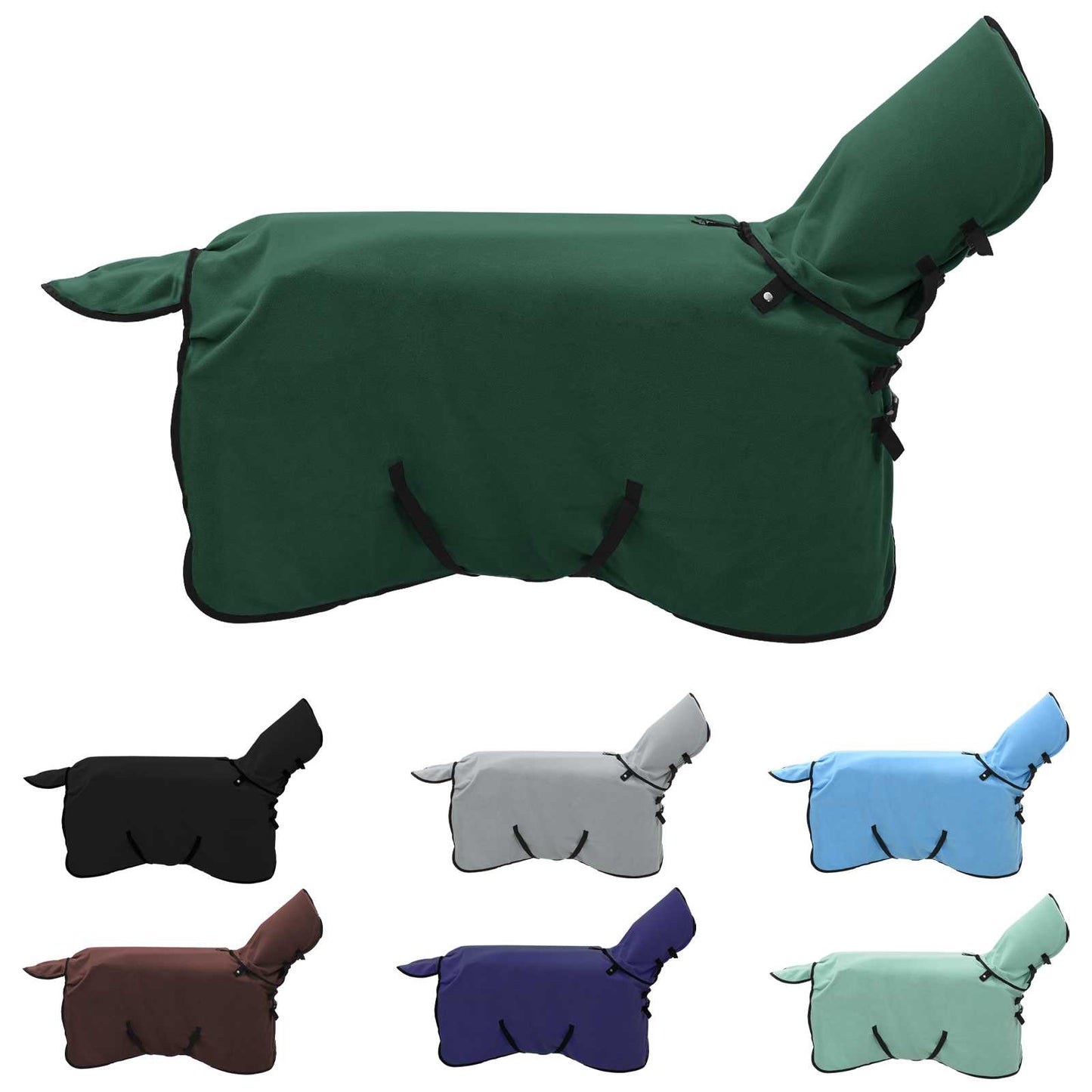Coperta per cavallo VidaXL completamente in poliestere verde scuro