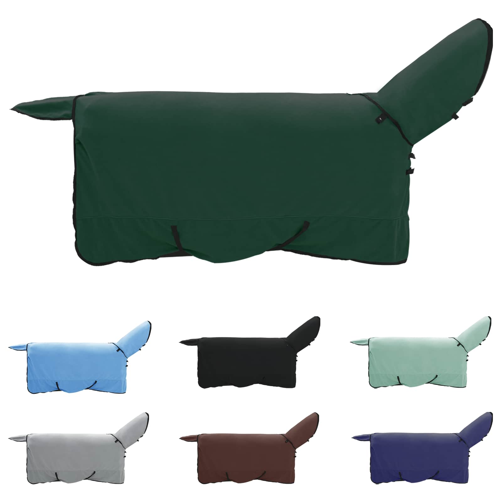 Coperta per cavallo VidaXL completamente in poliestere verde scuro