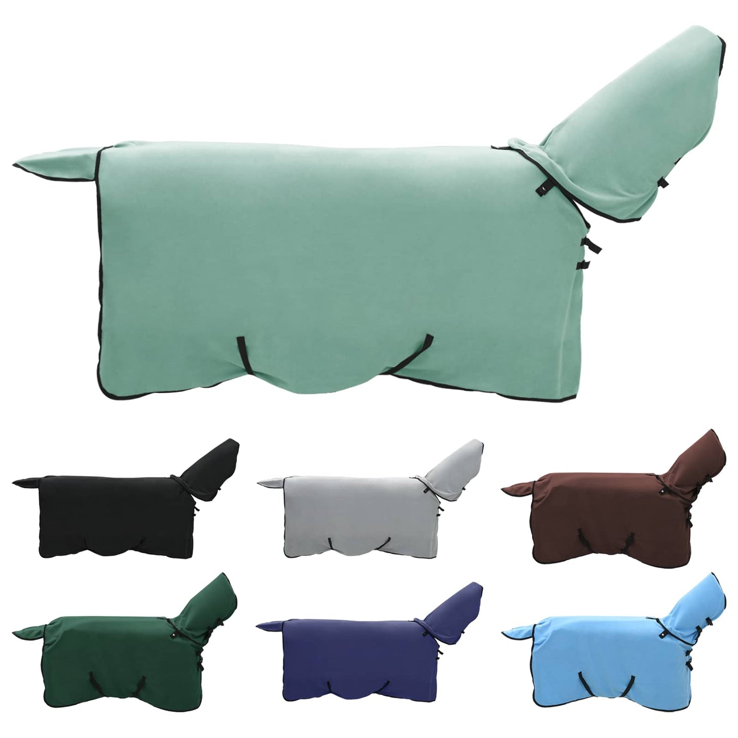VidaXL coperta per cavallo speciale poliestere verde