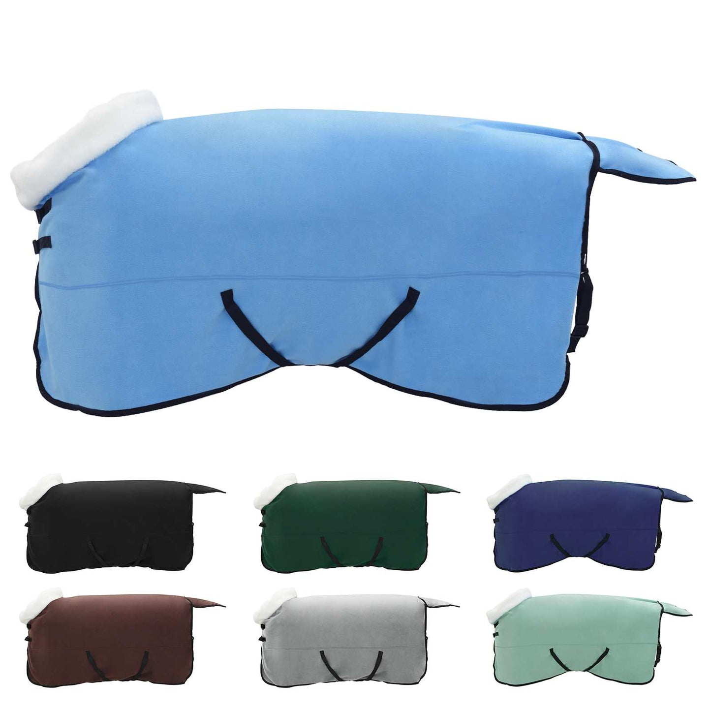 Coperta per cavallo Vidaxx completamente in pile polare acqua 125 cm