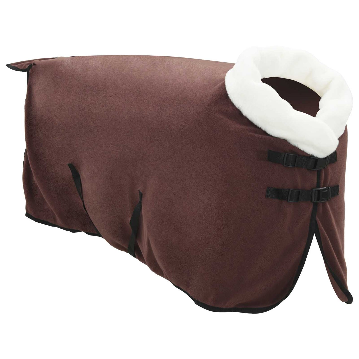 Coperta per cavallo Vidaxx completamente in pile polare marrone scuro 115 cm