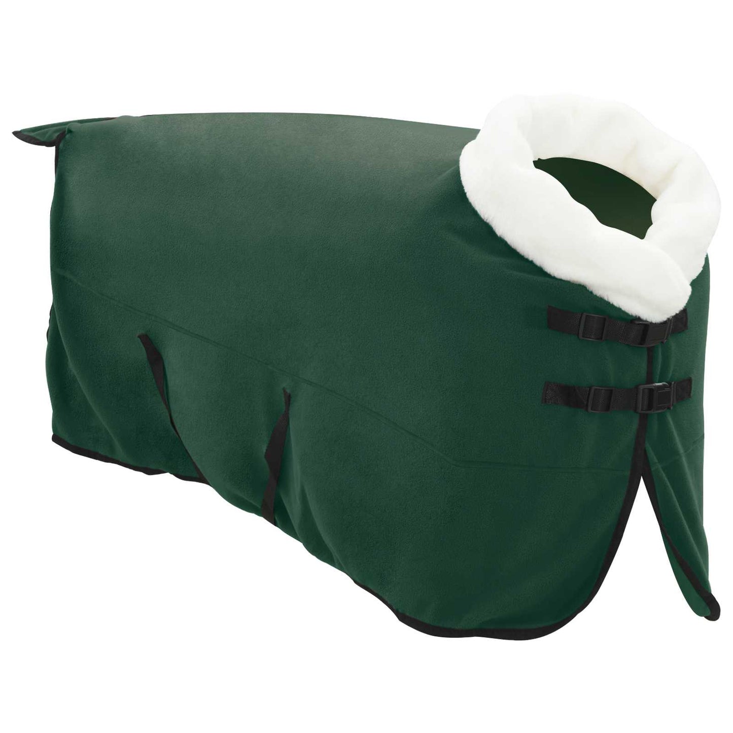Coperta per cavallo Vidaxx completamente in pile polare verde scuro 125 cm