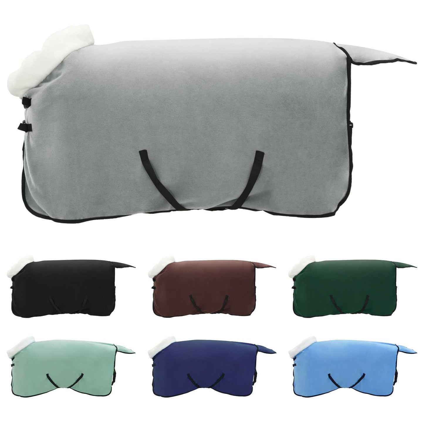 Coperta per cavallo Vidaxx completamente in pile polare verde scuro 105 cm