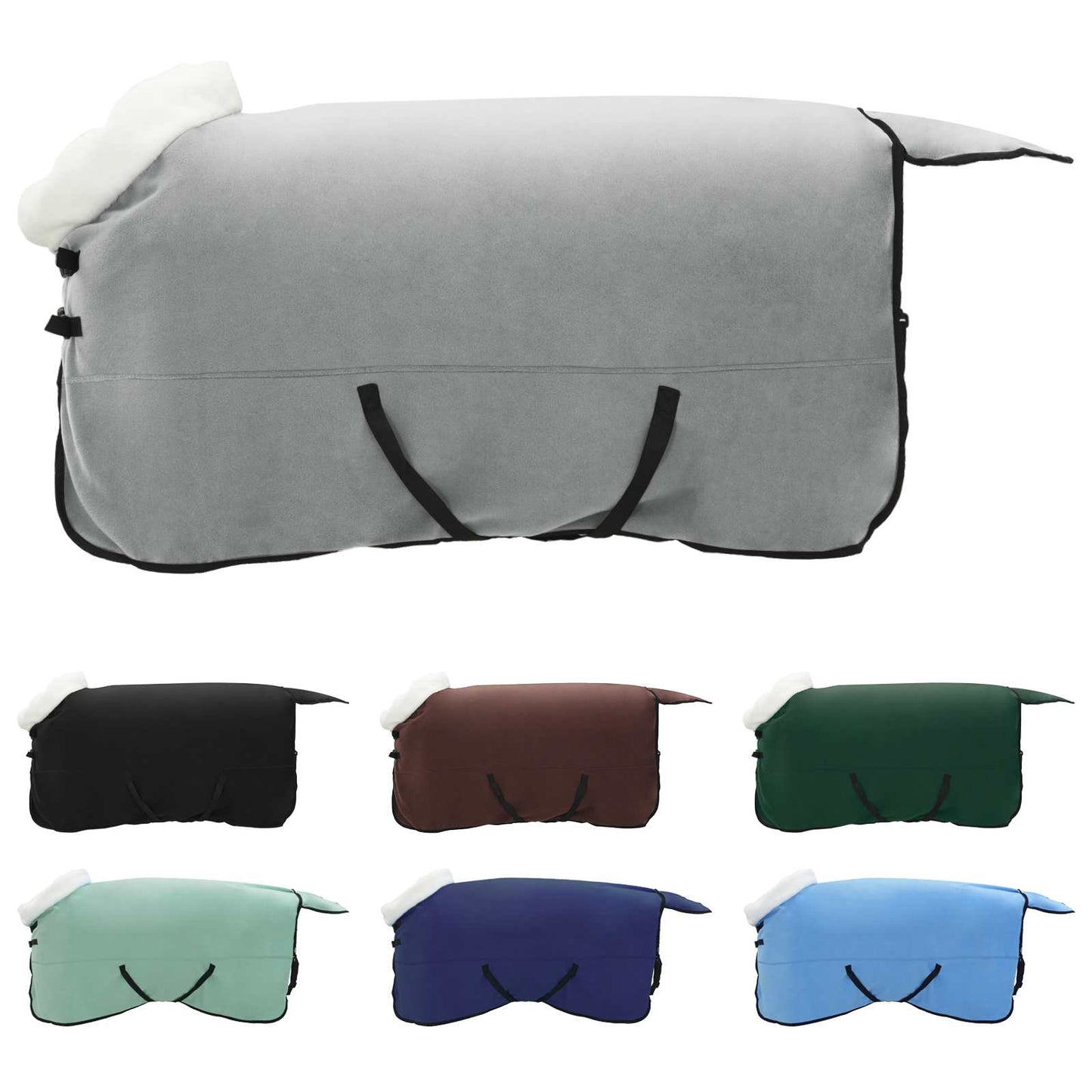 Vidaxx manta para caballos completamente verde oscuro forro polar de 155 cm