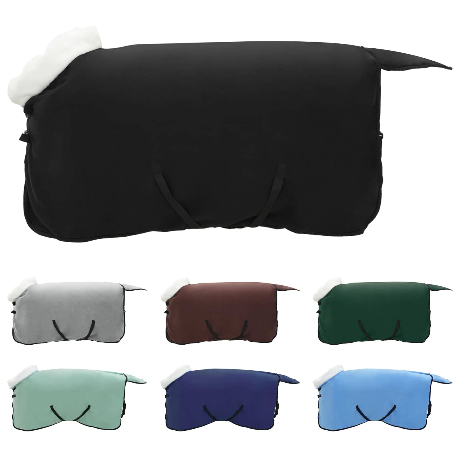 VidaXL manta para caballos polar polar negro 95 cm