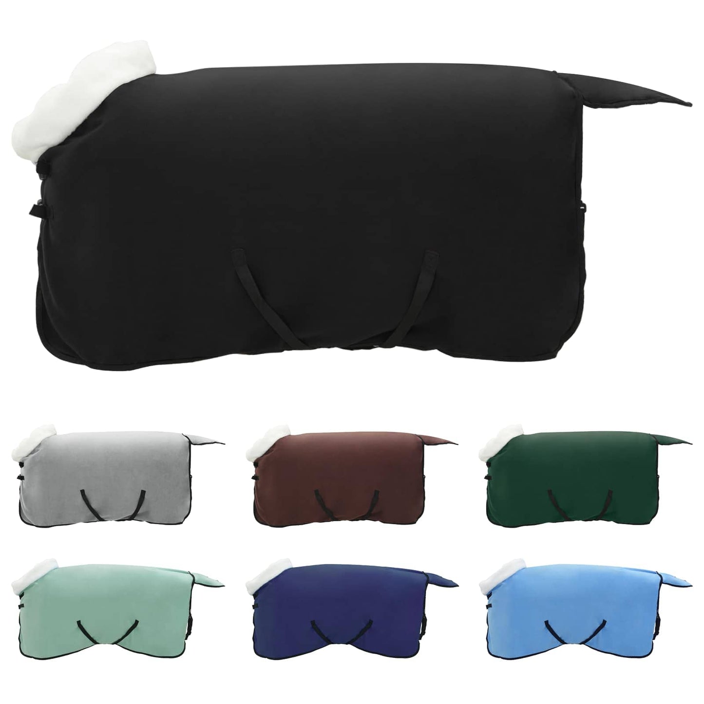 VidaXL coperta per cavallo nera 105 cm in pile polare