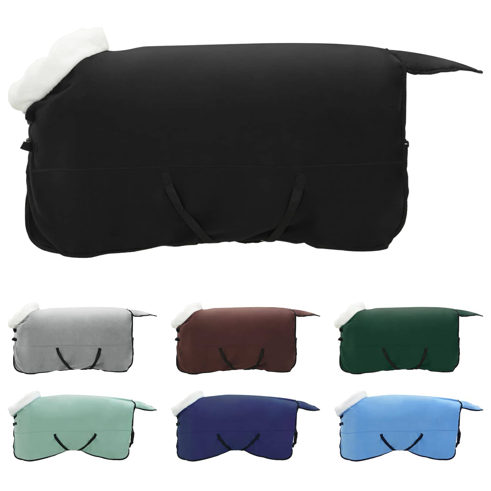 VidaXL coperta per cavallo nera 145 cm in pile polare