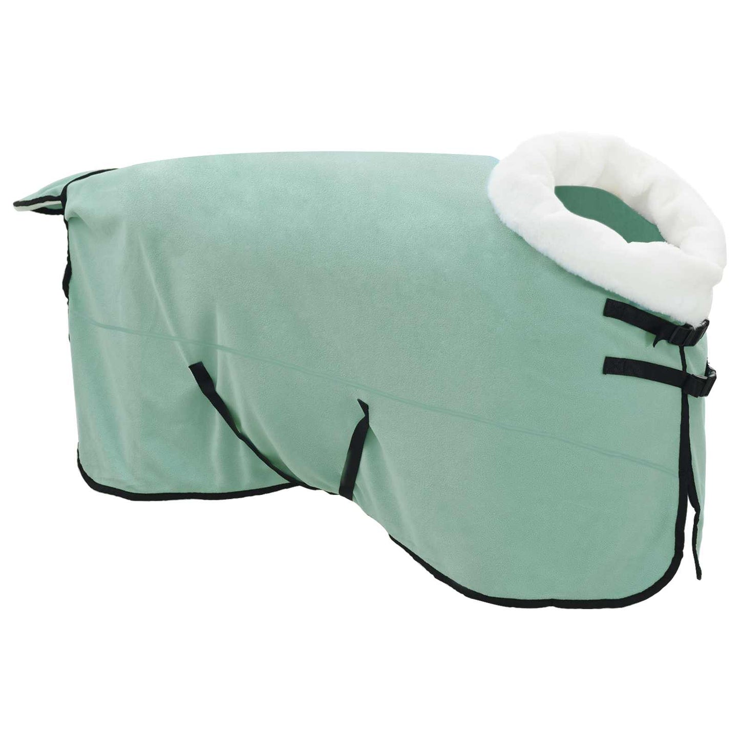 Coperta per cavallo Vidaxx completamente in pile polare verde scuro 155 cm
