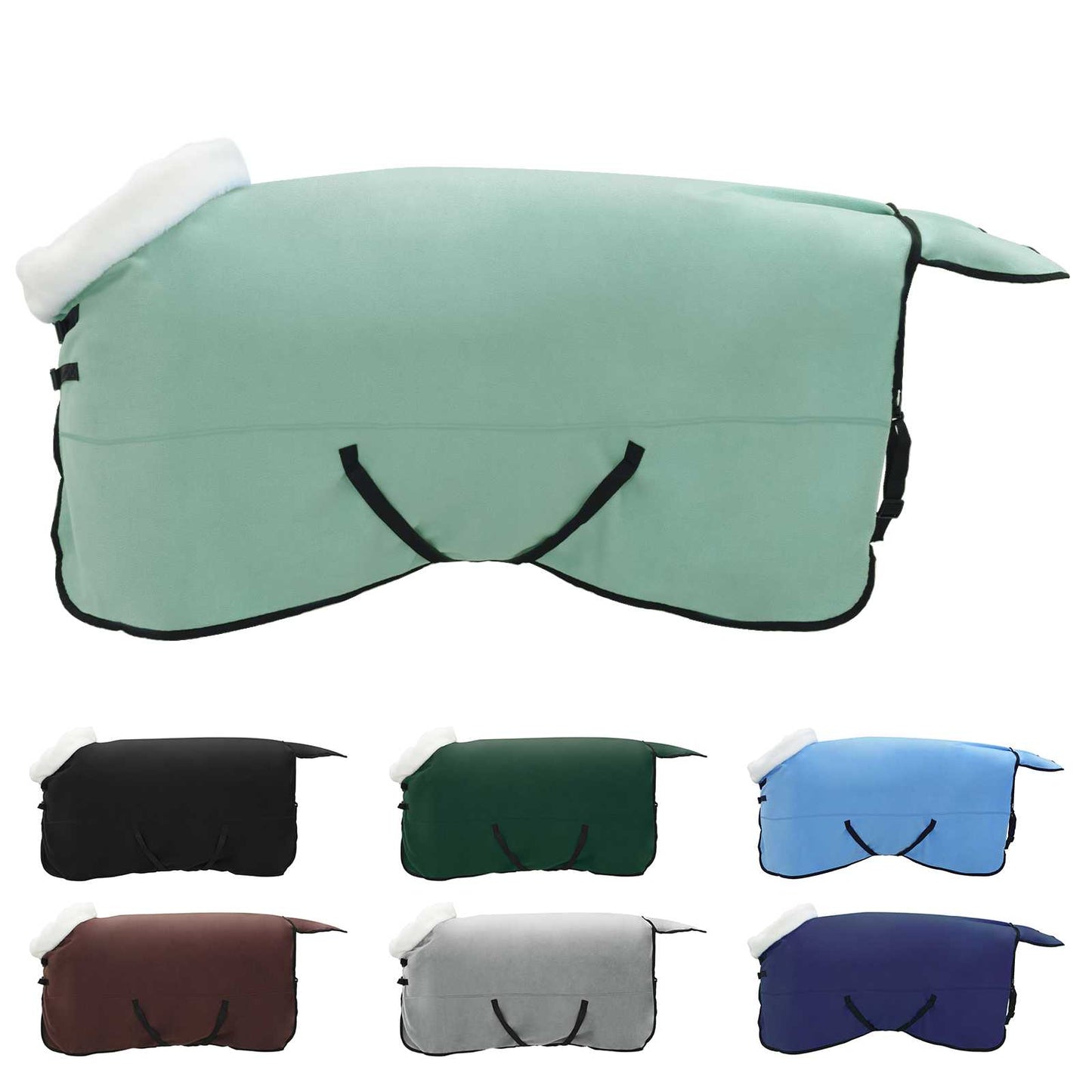 Vidaxx manta para caballos completamente verde oscuro forro polar de 165 cm