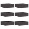 Bordo da giardino Vidaxl 6 pz nero 40 x 40 x 13 cm in acciaio