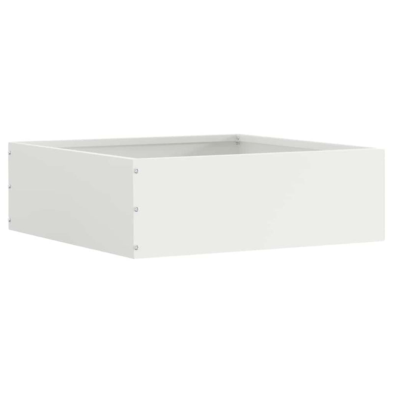 Vidaxx borde de jardín blanco 40 x 40 x 13 cm acero