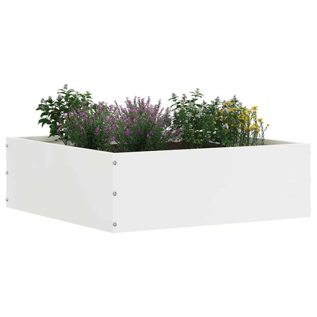 Vidaxx borde de jardín blanco 40 x 40 x 13 cm acero