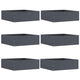 Vidaxl tuinrand 6 pcs antraciet 40 x 40 x 13 cm staal