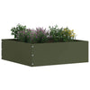 Bordo da giardino Vidaxl 6 pz verde oliva 40 x 40 x 13 cm in acciaio