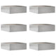 Bordo da giardino VidaXL 6 pezzi argento 40 x 40 x 13 cm in acciaio inossidabile