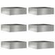 Vidaxl tuinrand 6 pcs zilver 40 x 40 x 13 cm gegalvaniseerd staal