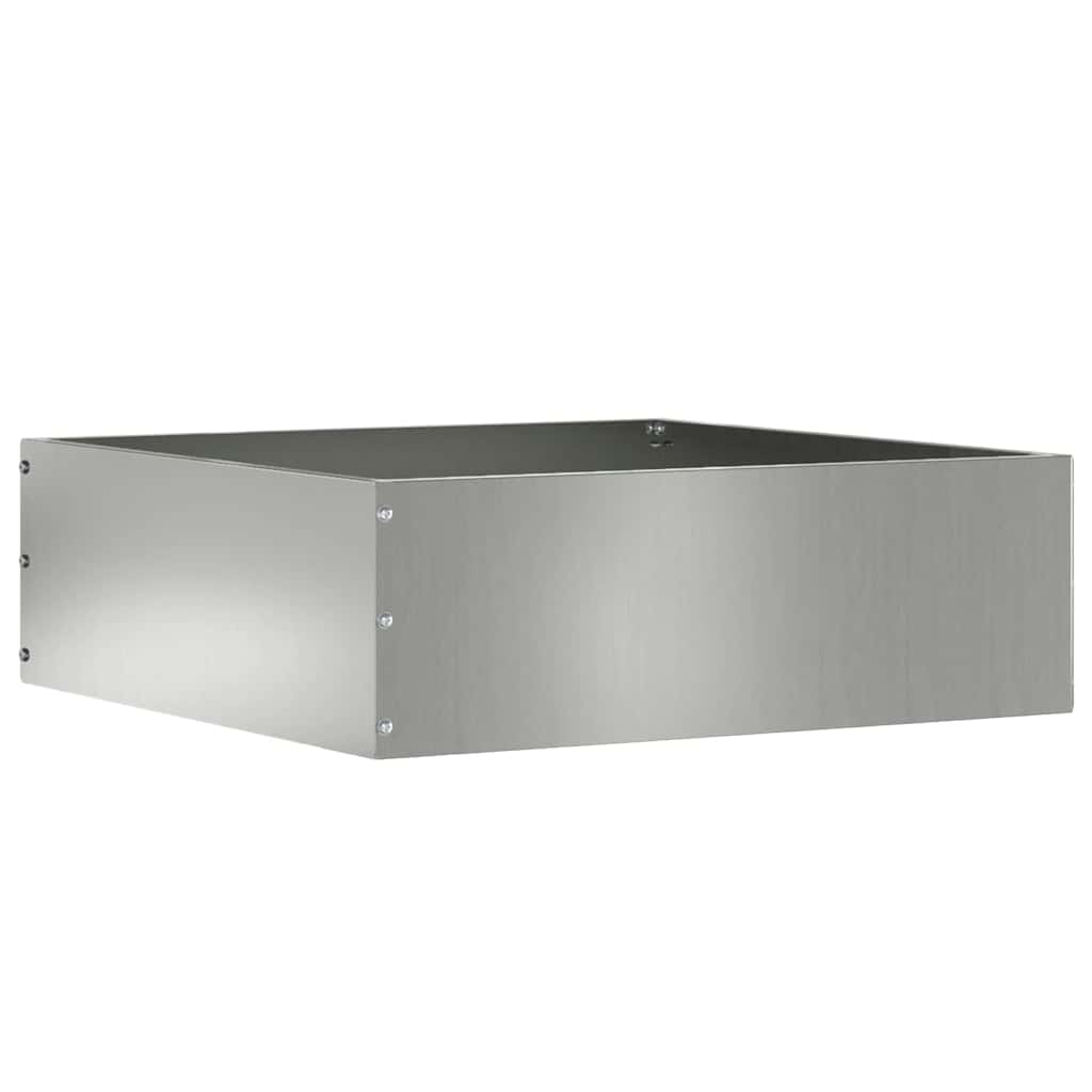 Vidaxl tuinrand 6 pcs zilver 40 x 40 x 13 cm gegalvaniseerd staal