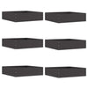 Vidaxl borde de jardín 6 piezas negro 50 x 50 x 13 cm acero