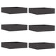 Vidaxl tuinrand 6 pcs zwart 50 x 50 x 13 cm staal