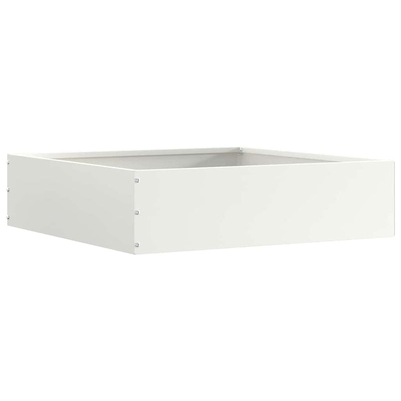 Vidaxl tuinrand wit 50 x 50 x 13 cm staal