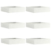 Vidaxxl borde de jardín 6 piezas blanco 50 x 50 x 13 cm acero