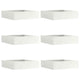 Vidaxl tuinrand 6 pcs wit 50 x 50 x 13 cm staal