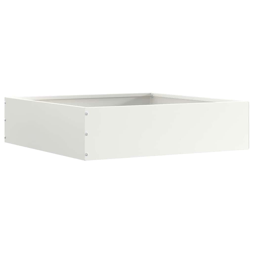 Bordo da giardino Vidaxxl 6 pz bianco 50 x 50 x 13 cm in acciaio